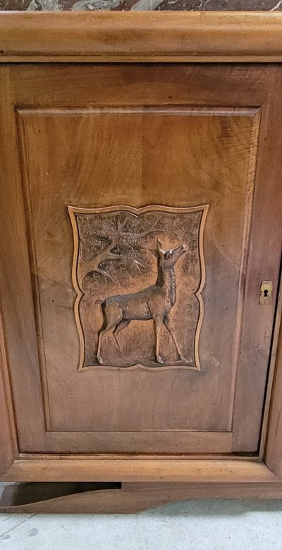 Buffet enfilade Epoche Art Deco aus Nussbaumholz