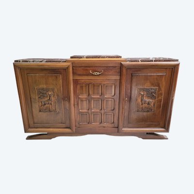 Buffet enfilade Epoche Art Deco aus Nussbaumholz
