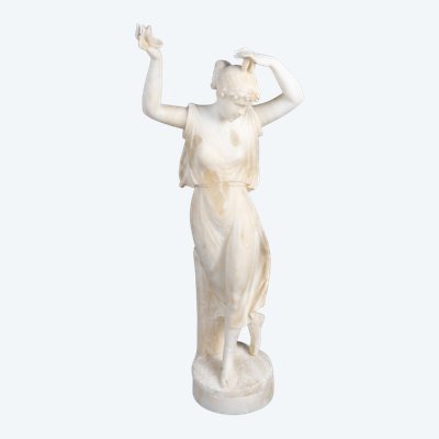 Scultura di donna in alabastro, fine XIX secolo