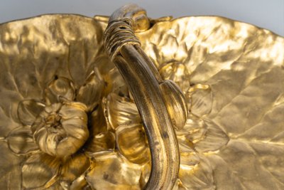 Ciotola in bronzo dorato firmata C.R. Vibert - periodo Art Nouveau (circa 1900)