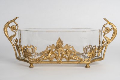 A crystal and gilt bronze garden goblet, late 19th century
