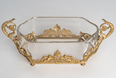 A crystal and gilt bronze garden goblet, late 19th century