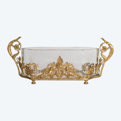 A crystal and gilt bronze garden goblet, late 19th century