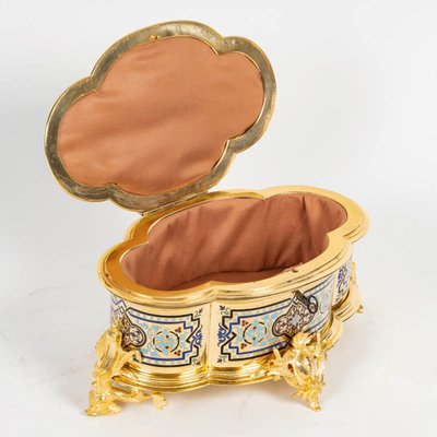 Un Coffret à Bijoux En Bronze Cloisonné, XIXème Siècle 