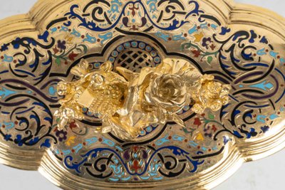 Un Coffret à Bijoux En Bronze Cloisonné, XIXème Siècle 