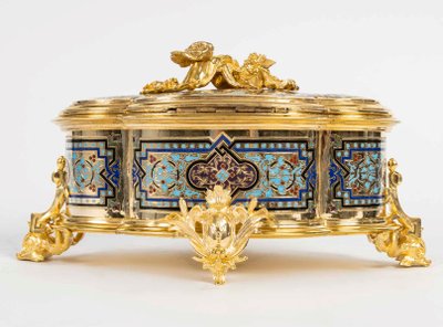 Un Coffret à Bijoux En Bronze Cloisonné, XIXème Siècle 