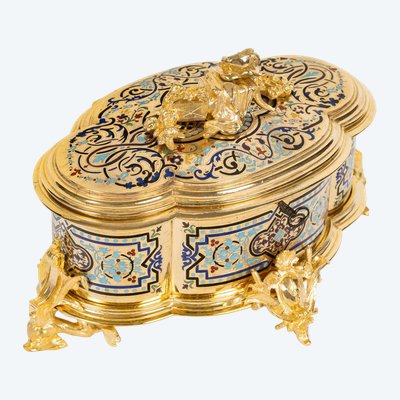 Un Coffret à Bijoux En Bronze Cloisonné, XIXème Siècle 