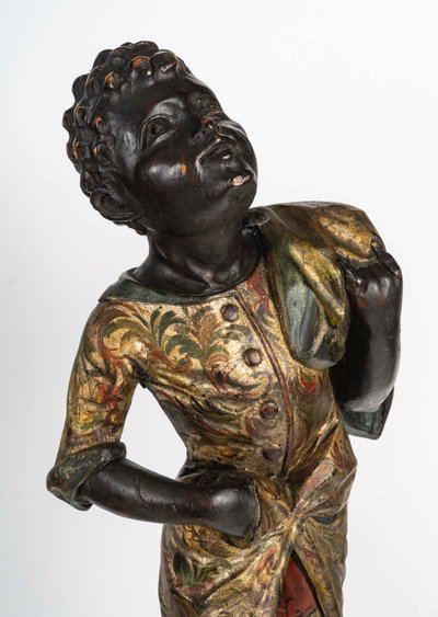 A Pair Of Carved And Gilt Wood Nubian Sculptures, early 19th Century