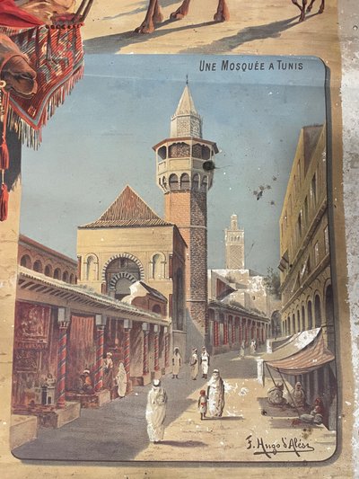 Hugo d’Alesi - La Tunisie Affiche Entoilée Voyages Circa 1892