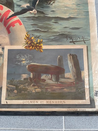 Hugo d'Alesi - La Bretagne Belle Île en Mer (Bretagna, una bella isola in mare) Poster Entoilée Voyages Circa 1890