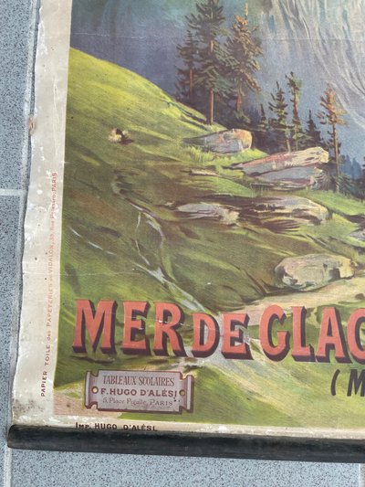 Hugo d'Alesi - Le Mont Blanc Mer de Glace Framed Travel Poster Circa 1890