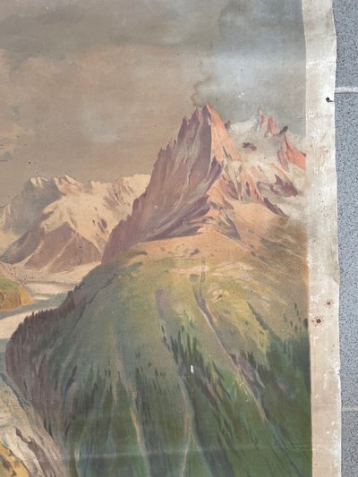 Hugo d'Alesi - Le Mont Blanc Mer de Glace Framed Travel Poster Circa 1890