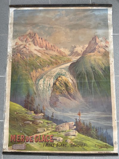 Hugo d'Alesi - Le Mont Blanc Mer de Glace Framed Travel Poster Circa 1890