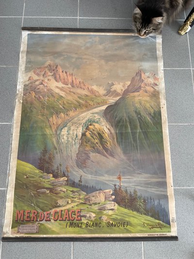 Hugo d'Alesi - Le Mont Blanc Mer de Glace Framed Travel Poster Circa 1890