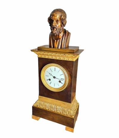 Orologio a bitta con busto di Omero 1820 ca.