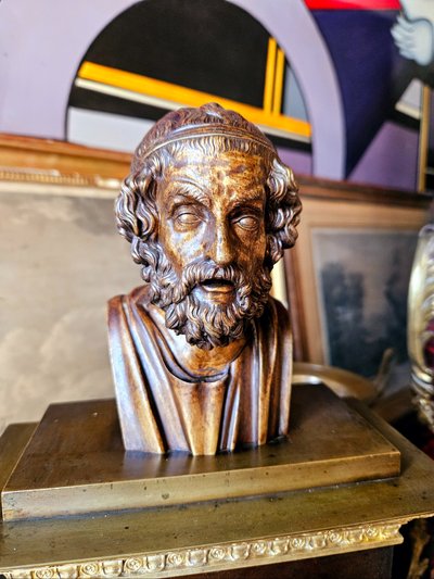 Orologio a bitta con busto di Omero 1820 ca.