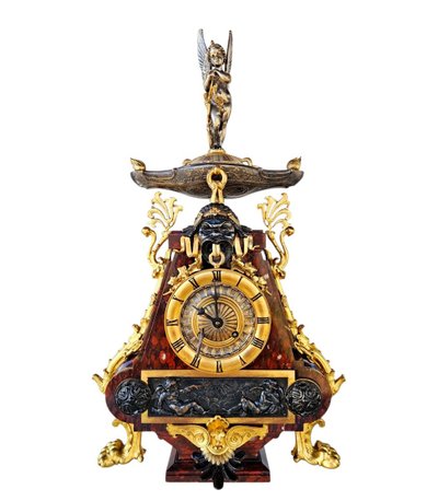 19th century Etruscan style mantel set Henri Picard