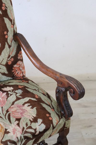 Antique Walnut Armchair, 18th Century Special Price
