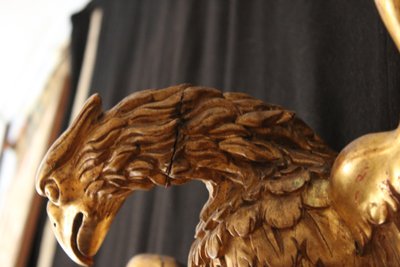 Adler aus vergoldetem Holz, erste Hälfte des 19. Jahrhunderts