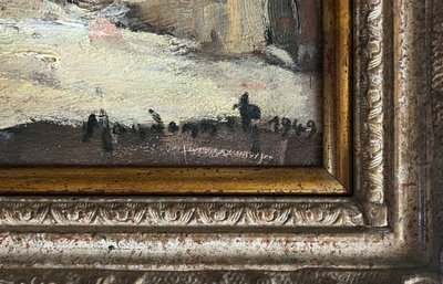 Pittura HSP Pierre MANDONNET (1891-1970) "Le miroir aux oiseaux - Martigues" (Lo specchio degli uccelli - Martigues)