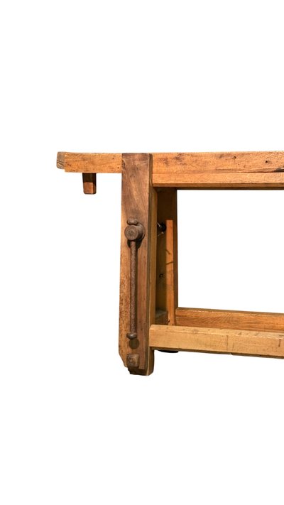 Tavolo da falegname in carpino 1800