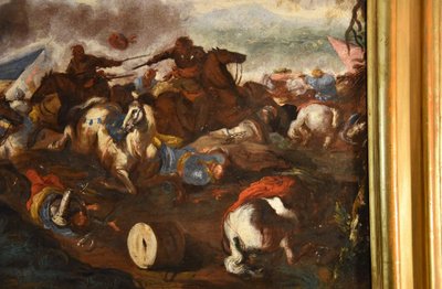 Schlacht zwischen Reitern, Antonio Calza (Verona, 1653 - Verona 1725)