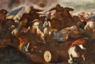 Schlacht zwischen Reitern, Antonio Calza (Verona, 1653 - Verona 1725)