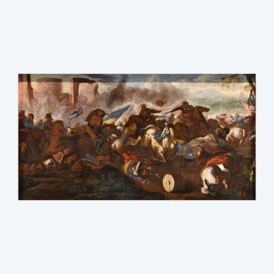 Schlacht zwischen Reitern, Antonio Calza (Verona, 1653 - Verona 1725)