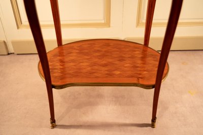 Transition style coffee table in rosewood marquetry