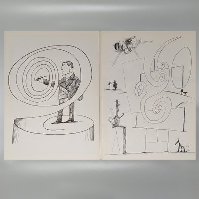 Saul Steinberg "Derriere Le Miroir" n. 157 avec quatorze lithographies de Maeght Editeur.