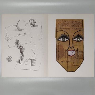 Saul Steinberg "Derriere Le Miroir" n. 157 avec quatorze lithographies de Maeght Editeur.