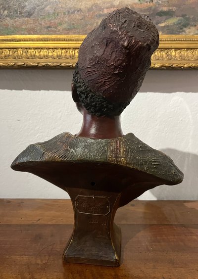 Buste d'un jeune Maure signé de Friedrich GOLDSCHEIDER (1845-1897)