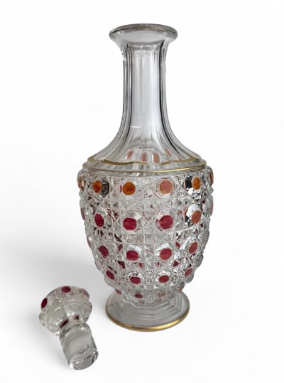 Baccarat - Carafe et son porte-carafe - modèle Diamants Pierreries 
