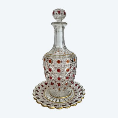 Baccarat - Carafe et son porte-carafe - modèle Diamants Pierreries 
