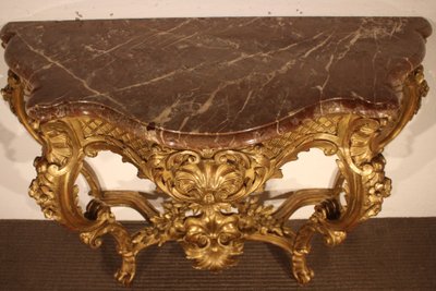Console régence  bois doré