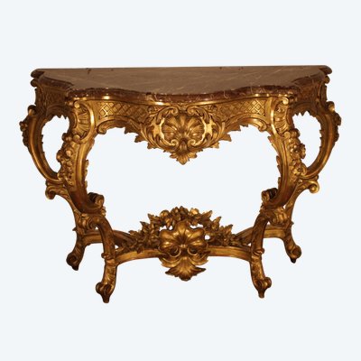 Console régence  bois doré