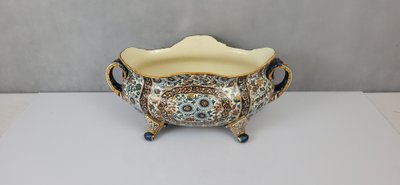 Jardinière en faïence de Gien XIXème décor persan.
