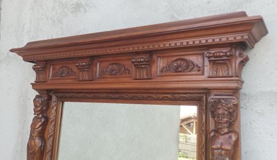 Renaissance walnut mirror