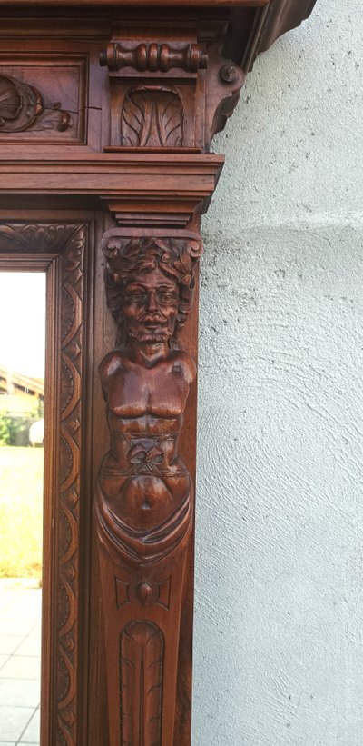 Renaissance walnut mirror