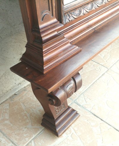 Renaissance walnut mirror