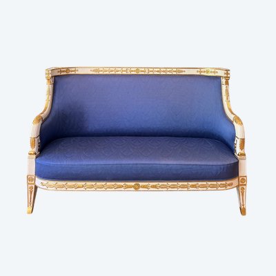 Canapé d’époque Empire, dans le goût de Jacob-Desmalter ou Marcion.
