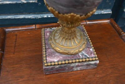 vase de marbre et bronze de style Louis XVI remonté en lampe 