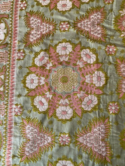 Tappeto da tavola in seta Colori reversibili - XIX secolo