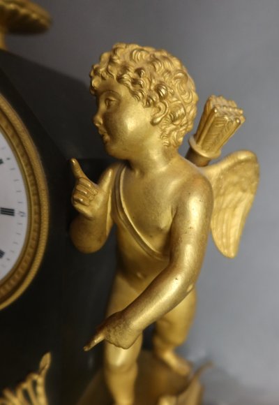 pendule bronze doré signée lefevre successeur de De Belle