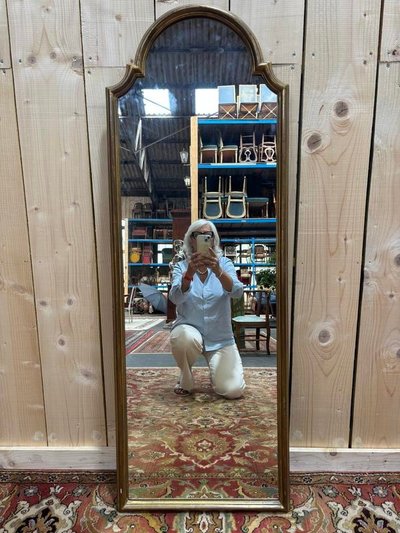 Miroir entre 2 en bois doré 