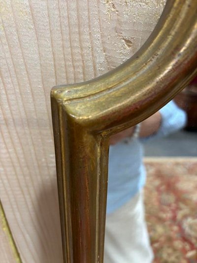 Miroir entre 2 en bois doré 