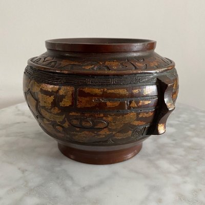 Bronze bowl with gilding Vietnam 20th century