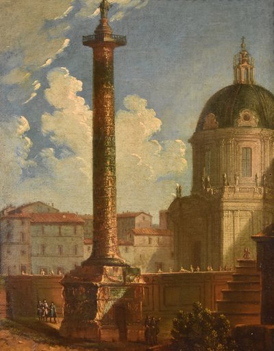 Coppia di vedute di Roma , Antonio Joli (Modena, 1700 – Napoli, 1777)