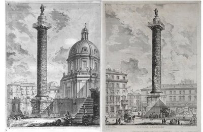 Coppia di vedute di Roma , Antonio Joli (Modena, 1700 – Napoli, 1777)