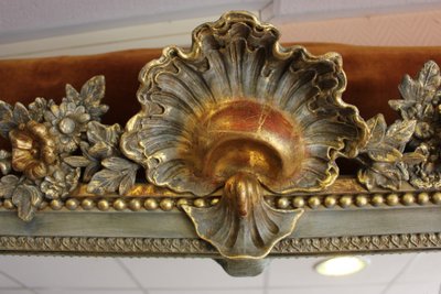 71 X 221 cm, Très grand miroir étroit d'entre-deux XIXème